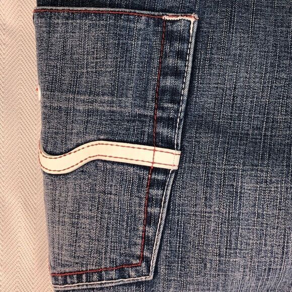 Pepe Jeans London 73 Collection Crop Jeans With Leather & Stud Detailing 33 - Picture 8 of 12